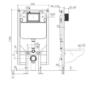 MCW-03 — R&T Wall Hung Concealed Cistern (For Wall Hung Pan)