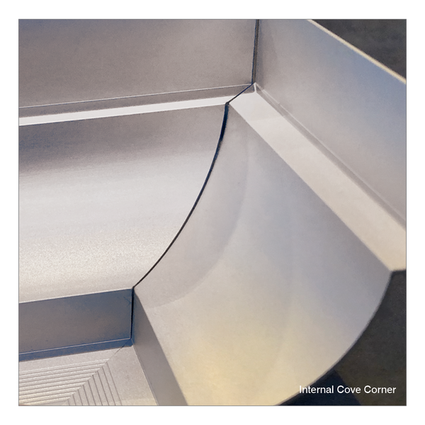 Cove Trim Internal Corner - Matt Silver