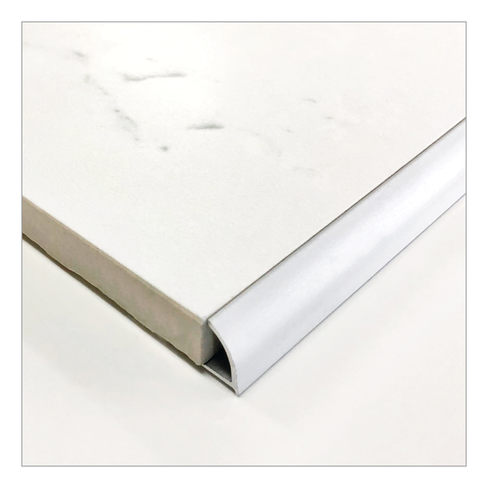 Round Edge Trim Aluminium 3m - Matt Silver