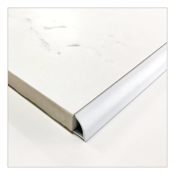 Round Edge Trim Aluminium 3m - Matt Silver
