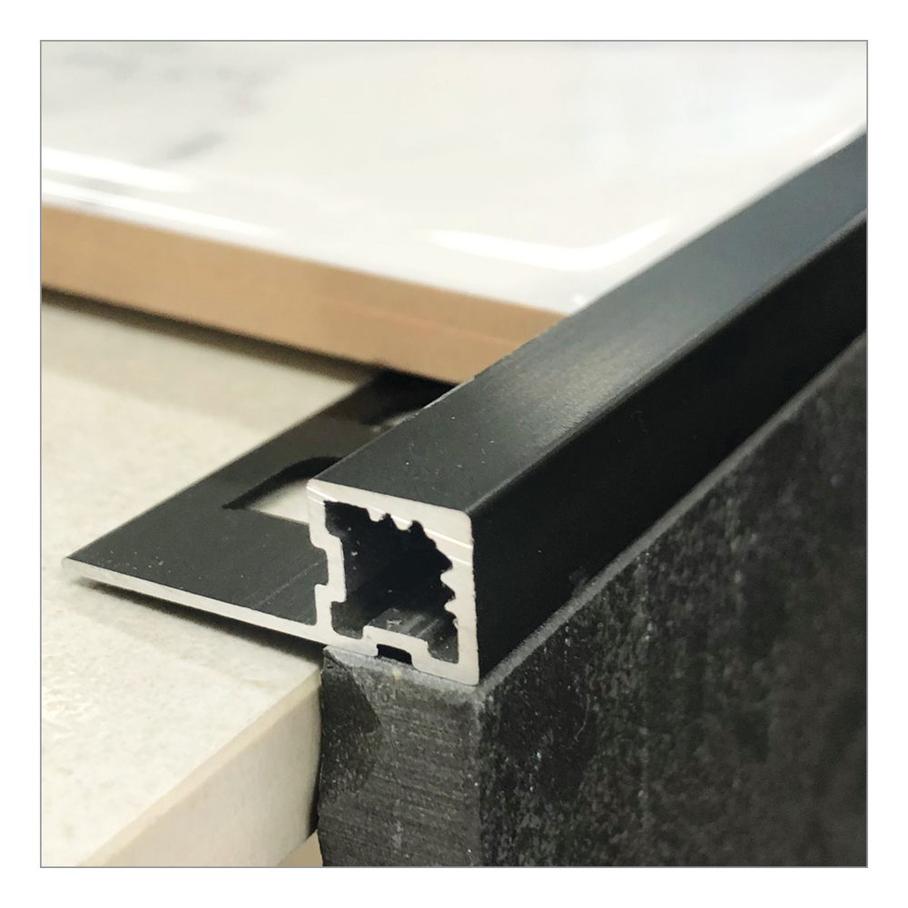 Square Edge Trim Aluminium 3m - Matt Black