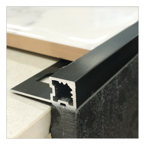 Square Edge Trim Aluminium 3m - Gloss Black