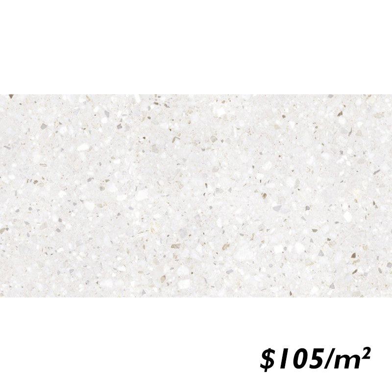 SAI0004 FRAMMENTA TERRAZZO BIANCO POLISH RECT 300X600MM