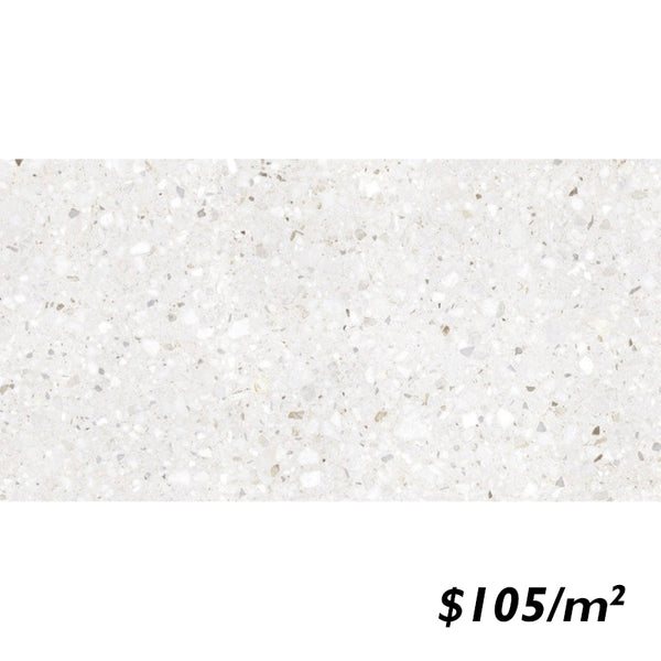 SAI0004 FRAMMENTA TERRAZZO BIANCO POLISH RECT 300X600MM