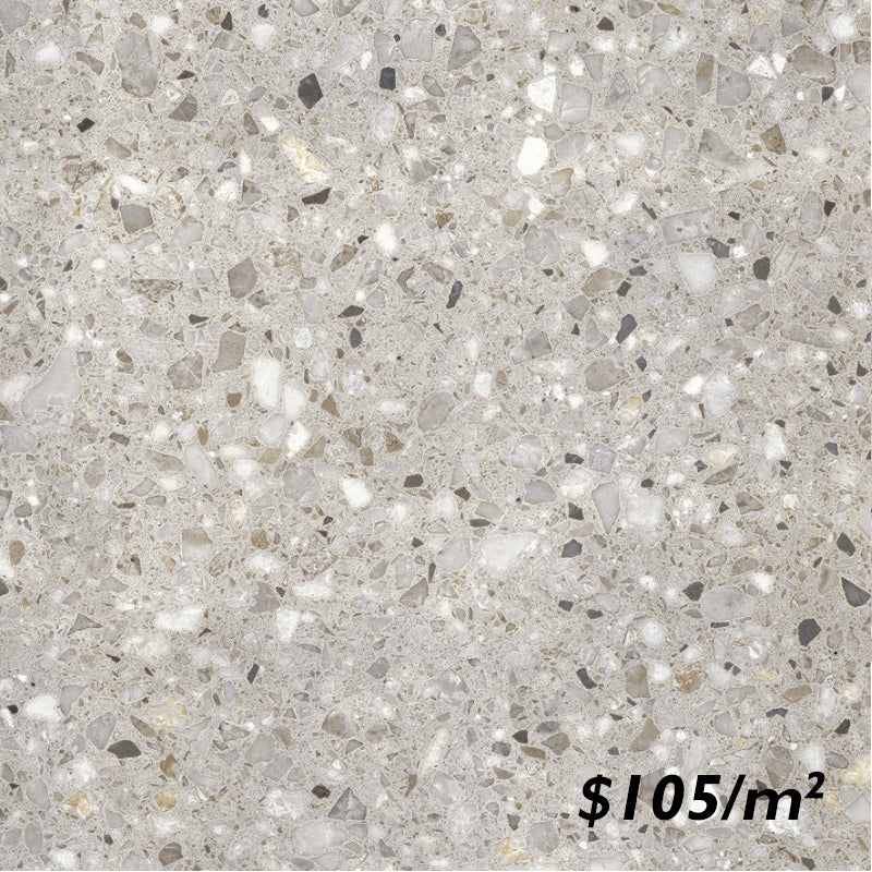 SAI0015 FRAMMENTA TERRAZZO TAUPE POLISH RECT 600X600MM