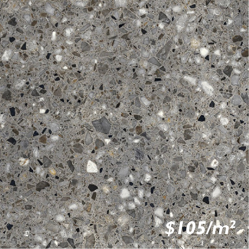 SAI0020 FRAMMENTA TERRAZZO GRIGIO POLISH RECT 600X600MM