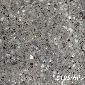 SAI0020 FRAMMENTA TERRAZZO GRIGIO POLISH RECT 600X600MM