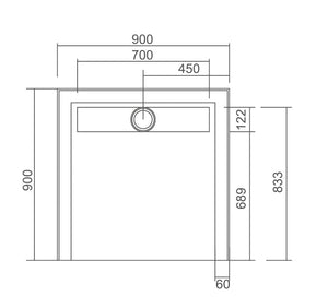 ZENMO Showers SB MC9090CH 900MM*900MM*40MM