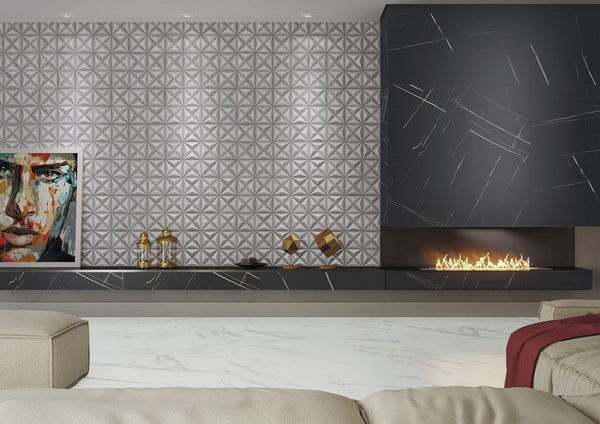 GNS Tile SENGY310 60616 SENSORIAL DIAMOND GREY MATT 333X1000MM