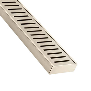 Lauxes Showers Brushed Nickel Standard Floor Grate (SFG23) 5600x70x23mm