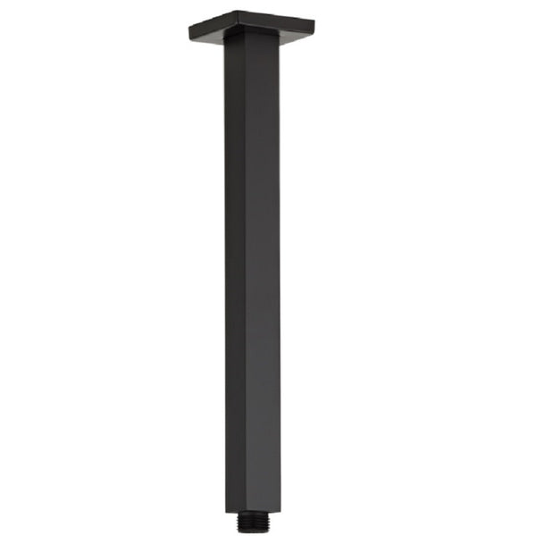 SH SQCelingBK/4 ACQUA BLACK Ceiling Dropper 400mm Matte Black Finish