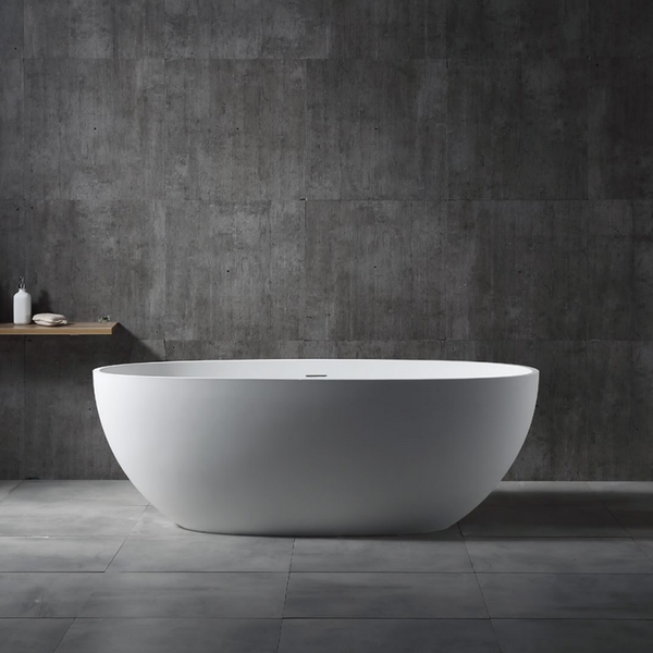 SI-8807-1650 Leah Collection Solid Surface Freestanding Bathtub 1650mm x 780mm x 580mm (Height)