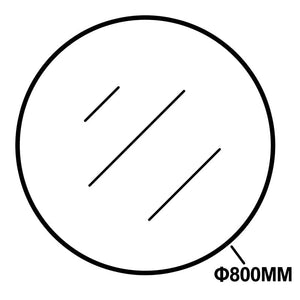 TSI Vanities T-800MRB 800*40MM ROUND BLACK ALUMINIUM WALL MIRROR