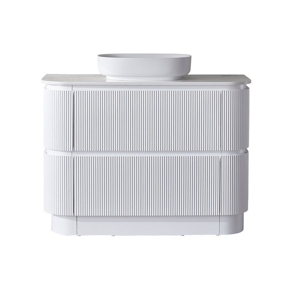 Hudson 1200mm Floor Standing Matt White Vanity SK68-1200WM