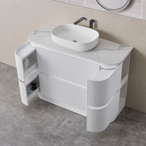 Hudson 1500mm Floor Standing Matt White Vanity SK68-1500WM