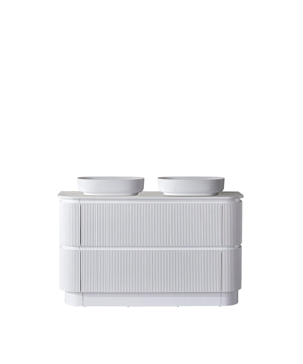 Avia Vanities Hudson 1500mm Floor Standing Matt White Vanity