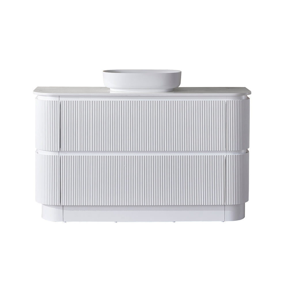 Hudson 1500mm Floor Standing Matt White Vanity SK68-1500WM