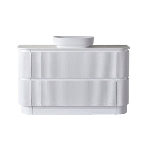 Hudson 1500mm Floor Standing Matt White Vanity SK68-1500WM