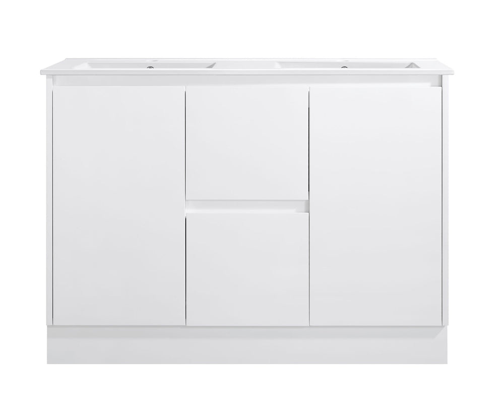 SK7-1200W Sammy Collection Vanity 1200mm - Gloss White Single Bowl / Double Bowls