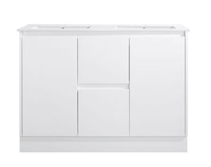 Avia Vanities SK7-1200W Sammy Collection Vanity 1200mm - Gloss White Single Bowl / Double Bowls