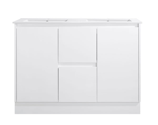 Avia Vanities SK7-1200W Sammy Collection Vanity 1200mm - Gloss White Single Bowl / Double Bowls