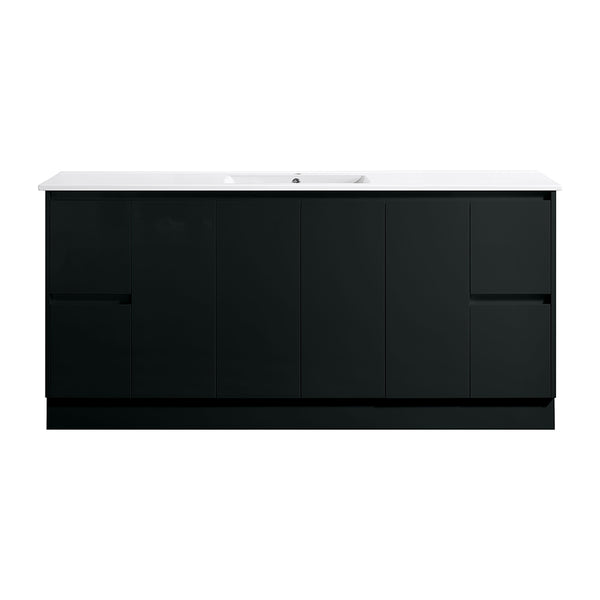 SK7-1800WBM Sammy Collection Vanity 1800mm - Matt Black Double Bowls
