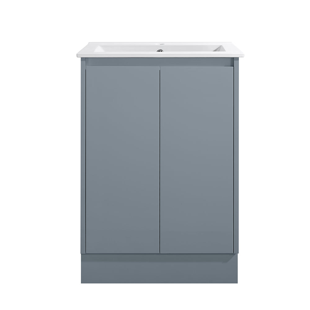 SK7-600WGM Sammy Collection Vanity 600mm - Matt Grey Single Bowl