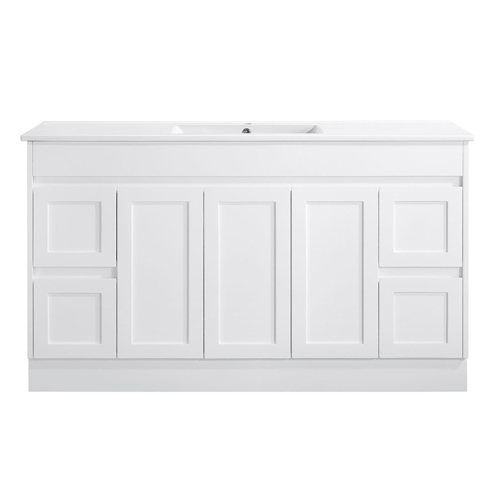 SK76-1500WM Quinn Collection Vanity 1500mm - Matt White Single Bowl / Double Bowls