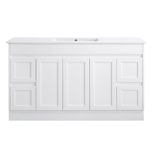 SK76-1500WM Quinn Collection Vanity 1500mm - Matt White Single Bowl / Double Bowls