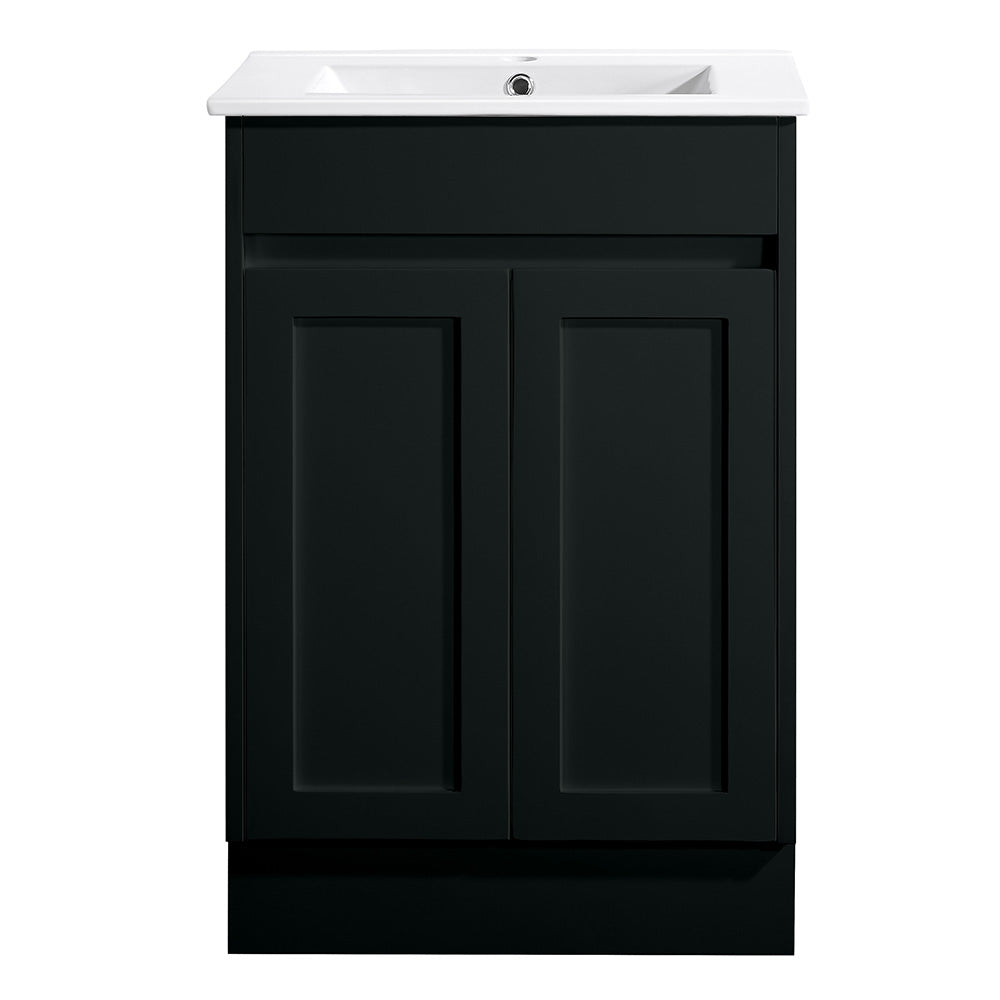 SK76-600WBM Quinn Collection Vanity 600mm - Matt Black Single Bowl