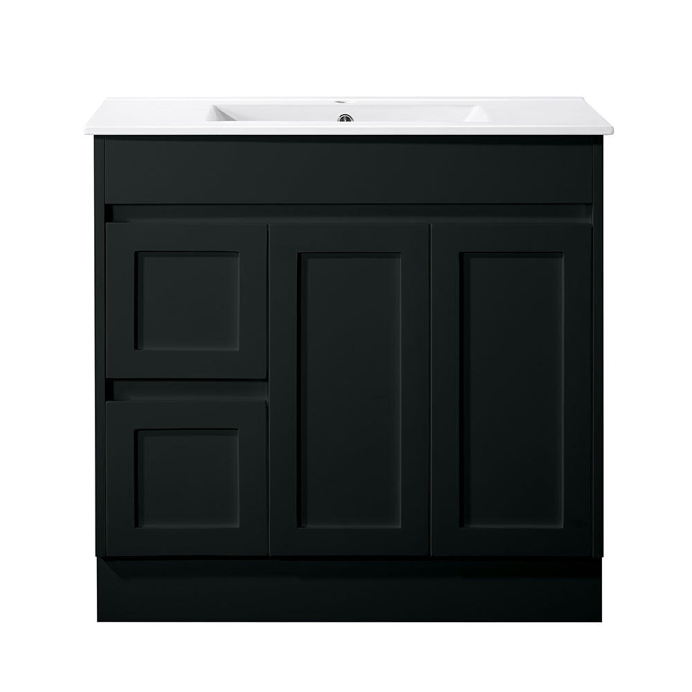 SK76-900WBM Quinn Collection Vanity 900mm - Matt Black Single Bowl