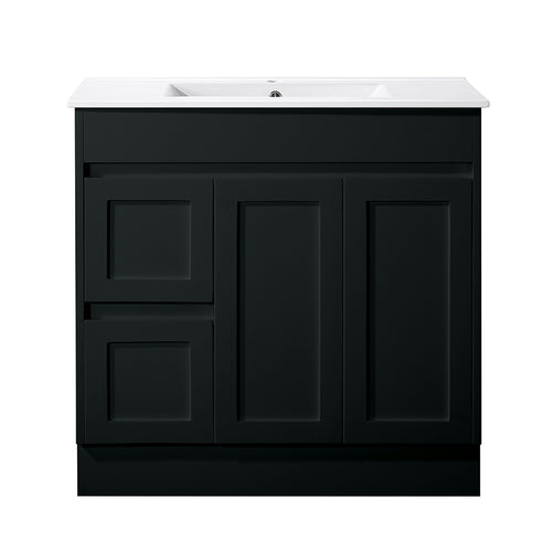 SK76-900WBM Quinn Collection Vanity 900mm - Matt Black Single Bowl