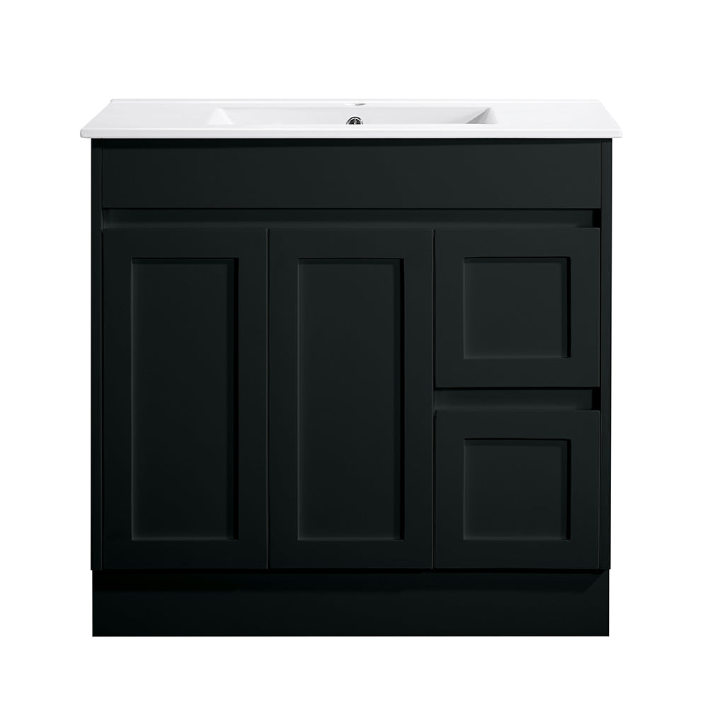 SK76-900WBM Quinn Collection Vanity 900mm - Matt Black Single Bowl