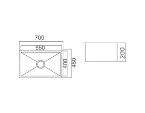 ZENMO Sinks SS 7045A IMPACT UNDERMOUNT SINK