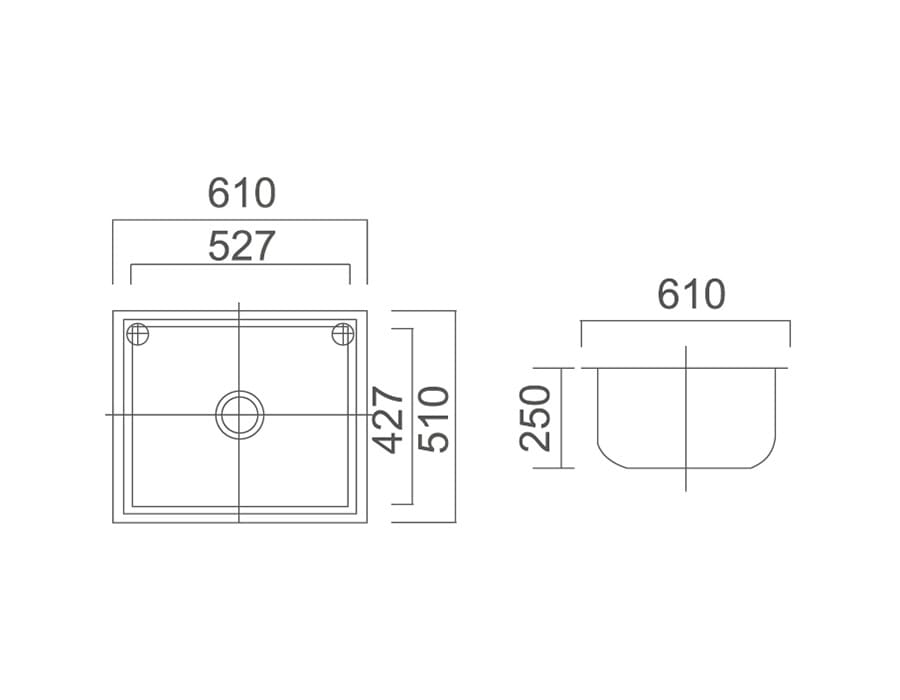 SS A28 LAVASSA Single 45L Laundry Tub