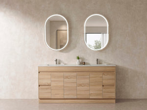 Avia Vanities Tobi Freestanding Vanity 900mm Prime Oak/Natural Timber Right/Left Drawers