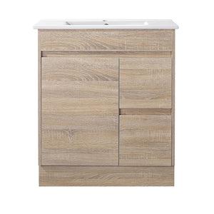 Tobi Freestanding Vanity 750mm Prime Oak/Natural Timber Right/Left Drawers SY05-750