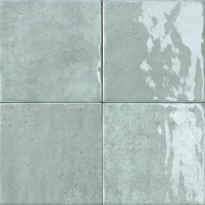 VL Tile Sartoria Alchemica Aqua Gloss Subway Tile 100x100mm Made In Italy