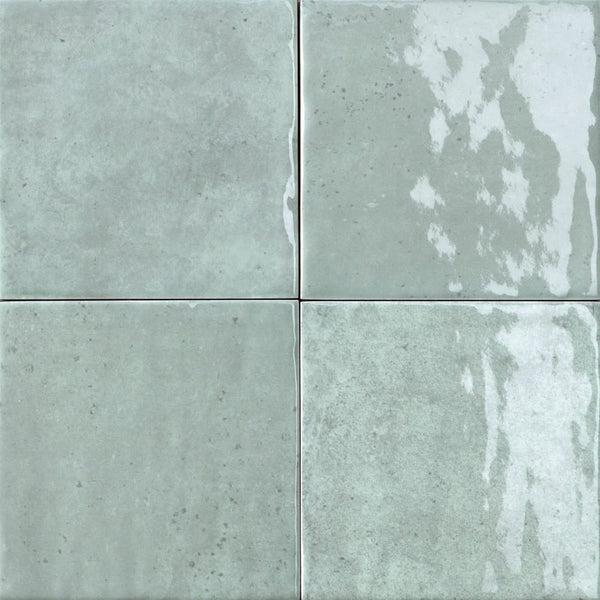 VL Tile Sartoria Alchemica Aqua Gloss Subway Tile 100x100mm Made In Italy