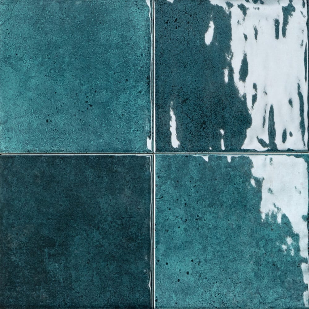 VL Tile Sartoria Alchemica Cobalto Gloss Subway Tile 100x100mm Made In Italy