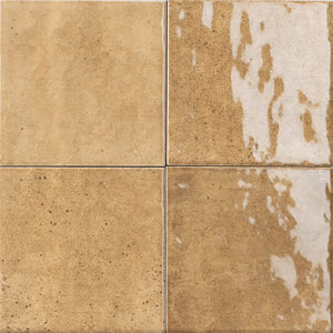 VL Tile Sartoria Alchemica Miele Gloss Subway Tile 100x100mm Made In Italy