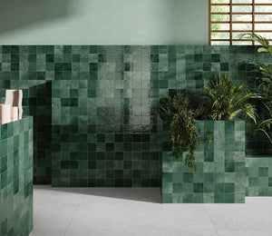 VL Tile Sartoria Alchemica Selva Gloss Subway Tile 100x100mm Made In Italy
