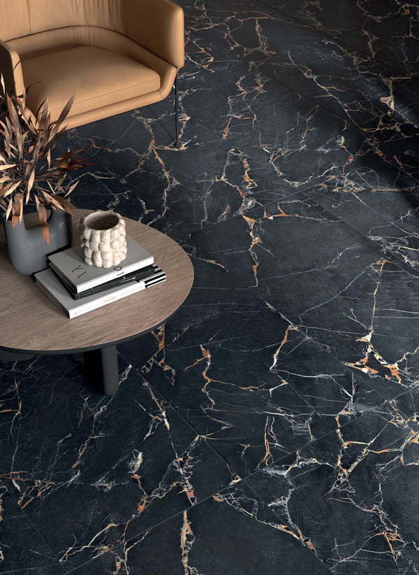 ET Tile Sensi Signoria Port Gold Natural Mable Look Tile 1200X1200mm