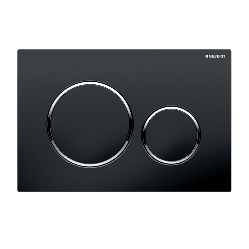 Sigma 20 Stainless Steel — Round Dual Flush Button - Black