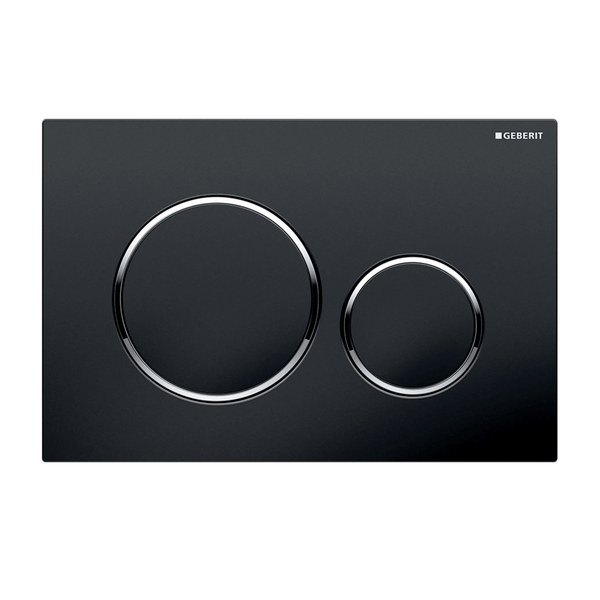 Noveen Toilets Sigma 20 Stainless Steel — Round Dual Flush Button - Black