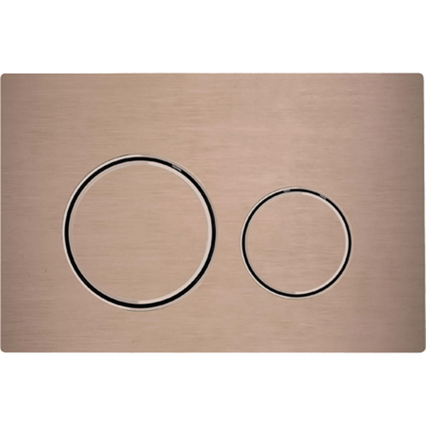 Sigma 20 Brushed Bronze — Round Dual Flush Button