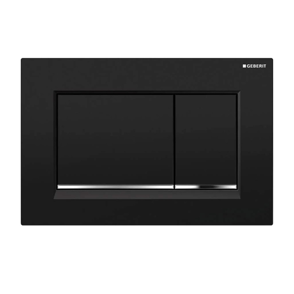 Sigma 30 — Square Dual Flush Button - Black
