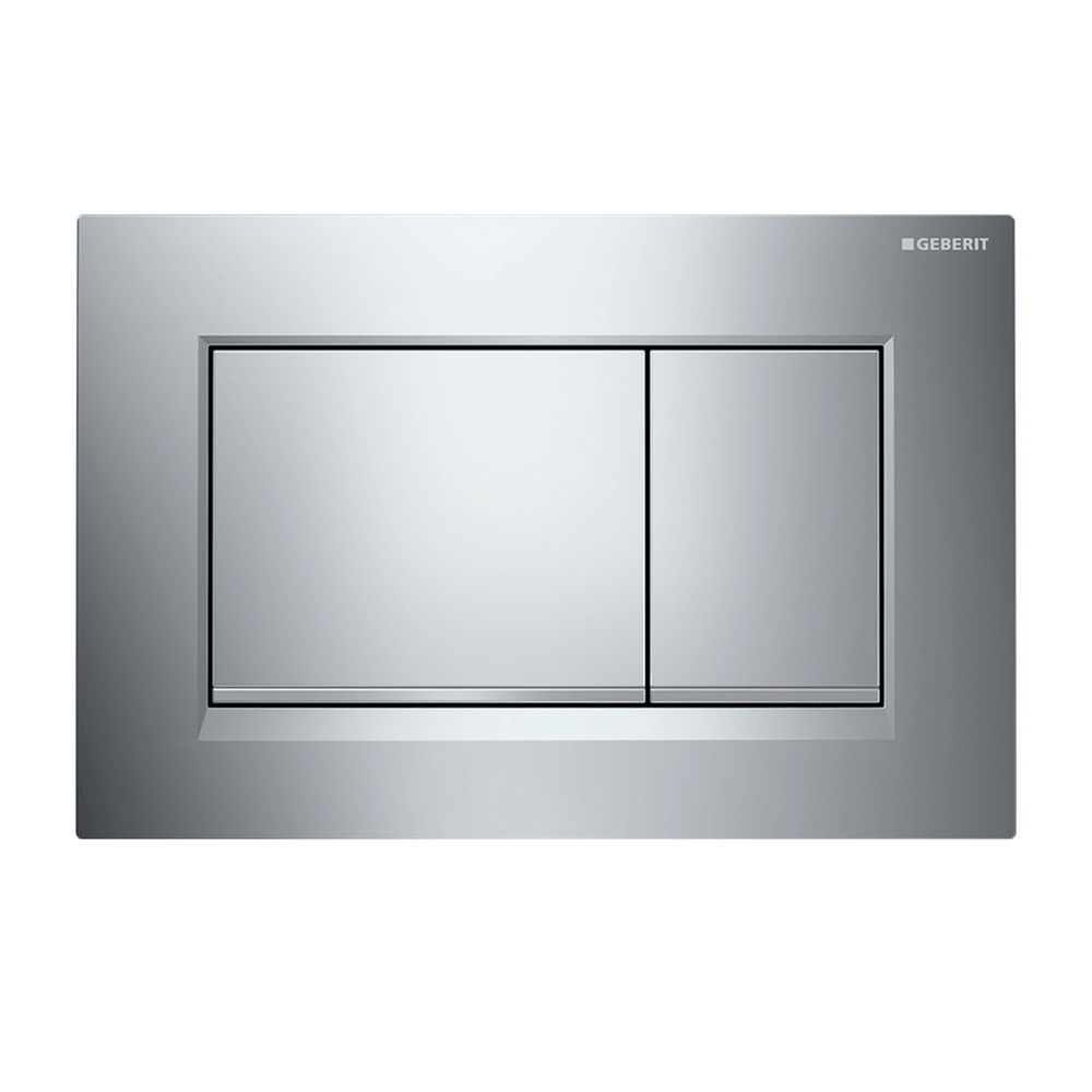 Sigma 30 — Square Dual Flush Button - Chrome