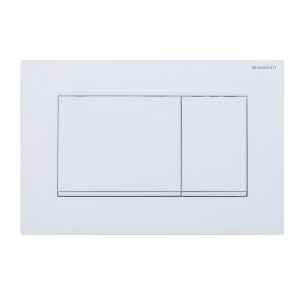 Sigma 30 — Square Dual Flush Button - Matt White