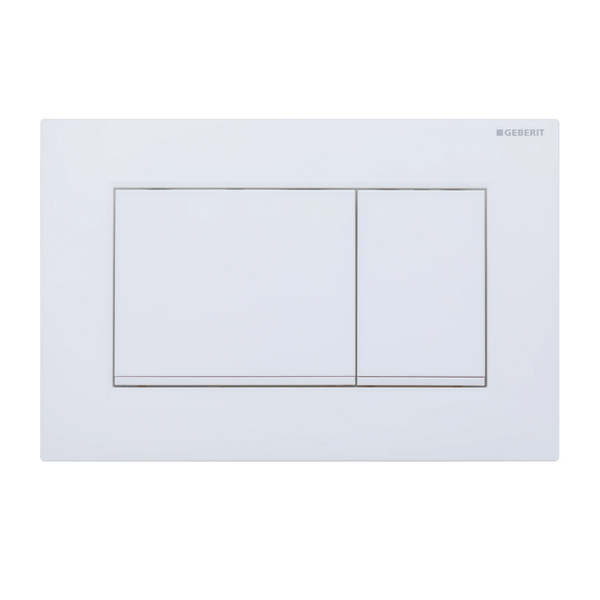 Noveen Toilets Sigma 30 — Square Dual Flush Button - Matt White